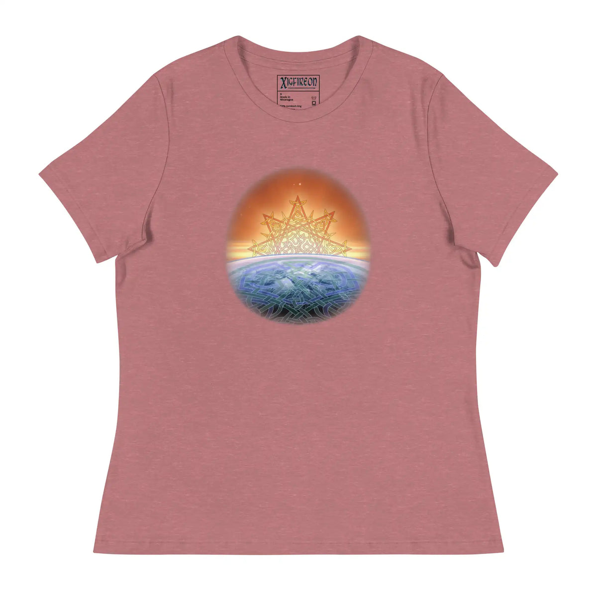 A heather mauve Xigfireon woman&