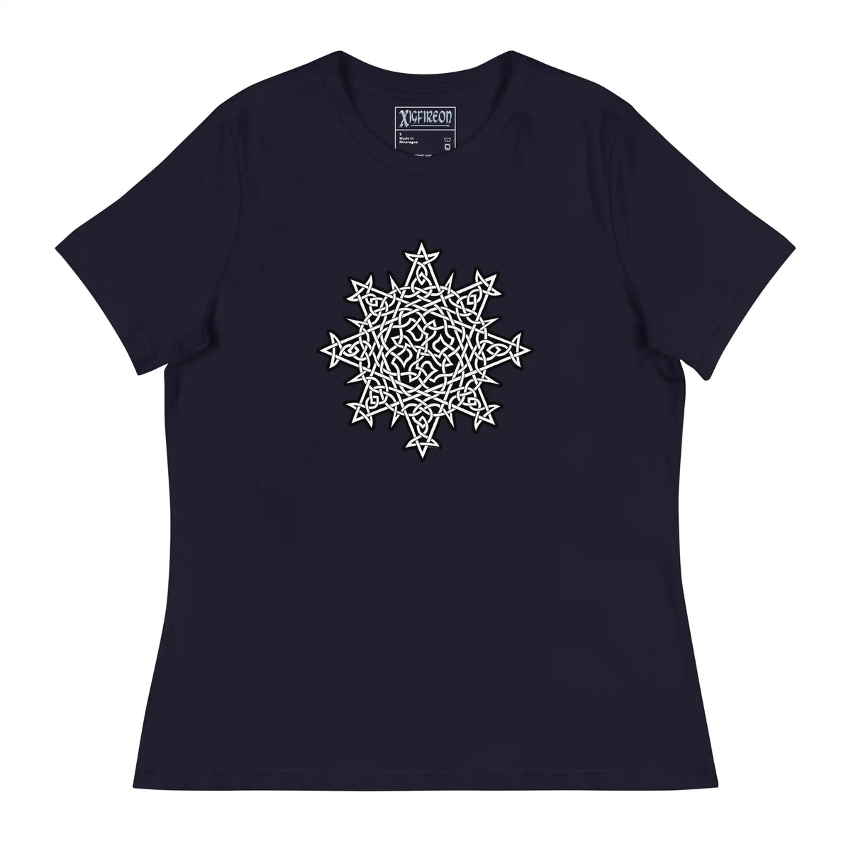A navy blue Xigfireon woman&