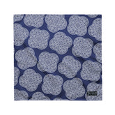 Celtic knot bandana by Xigfireon featuring the Navy Blue & White patterned series of the `Reach Of The Spirit` design. Medium size measuring 21 ¼ inches by 21 ¼ inches.