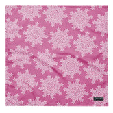 A large Xigfireon bandana adorned with the Pink and White patterned series of the `Morning Star Fire` Celtic knot design.