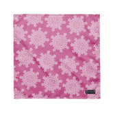 A medium Xigfireon bandana adorned with the Pink and White patterned series of the `Morning Star Fire` Celtic knot design.