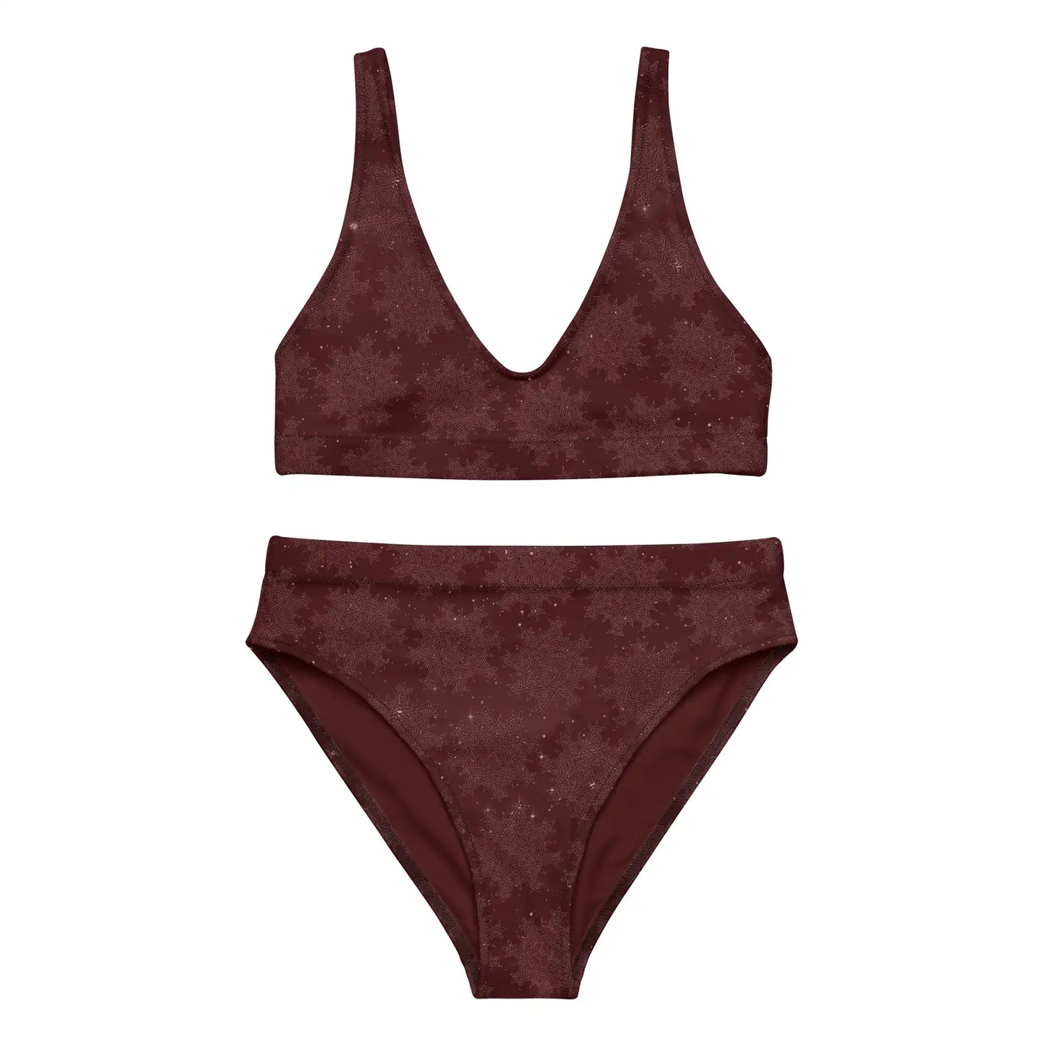 Celtic knot bikini by Xigfireon featuring the Midnight Red Cosmos patterned series of the `Morning Star Fire` design.