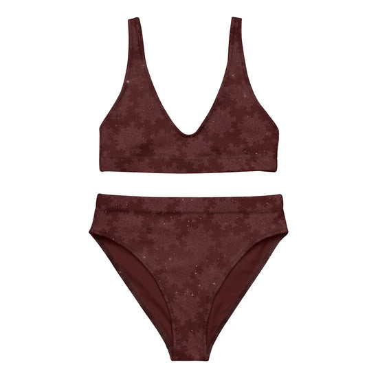 Celtic knot bikini by Xigfireon featuring the Midnight Red Cosmos patterned series of the `Morning Star Fire` design.