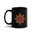 Xigfireon Morning Star Fire Celtic knot ceramic coffee mug in Fire Colour design 11oz on white background.