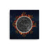 A 12" x 12" canvas print of the Eclipsed iteration of the Morning Star Fire Celtic knot design amidst a sky of faint stars. Inspired by the 2023 Annular Solar Eclipse.
