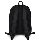A view of the straps on a Xigfireon graphic backpack featuring the Fire Colour iteration of the `Morning Star Fire` Celtic knot design. The `Morning Star Fire` Celtic knot represents Father Sun.