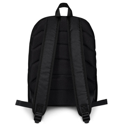 A view of the straps on a Xigfireon graphic backpack featuring the Fire Colour iteration of the Morning Star Fire Celtic knot design. The Morning Star Fire Celtic knot represents Father Sun.