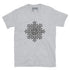 Xigfireon Morning Star Fire Celtic knot graphic t-shirt in Fire Colour on white background.