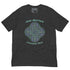 This dark grey heather graphic t-shirt features the Living Colour iteration of the Reach Of The Spirit Celtic knot design along with a message in a Celtic font: "Our Mother, Cherish Her".