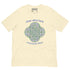 This naturally colored graphic t-shirt features the Living Colour iteration of the Reach Of The Spirit Celtic knot design along with a message in a Celtic font: "Our Mother, Cherish Her".