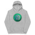 A kids athletic heather graphic hoodie featuring the Deep Forest iteration of the Reach Of The Spirit Celtic knot design.