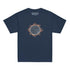 A navy blue Xigfireon kids graphic t-shirt featuring the Eclipsed iteration of the Morning Star Fire Celtic knot design. The Morning Star Fire Celtic knot represents the sun.