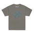 A charcoal grey Xigfireon kids graphic t-shirt featuring the Living Colour iteration of the Reach Of The Spirit Celtic knot design. The Reach Of The Spirit Celtic knot symbolizes Mother Earth.