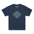 A navy blue Xigfireon kids graphic t-shirt featuring the Living Colour iteration of the Reach Of The Spirit Celtic knot design. The Reach Of The Spirit Celtic knot symbolizes Mother Earth.