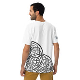 A young man, viewed from behind, wearing a men&