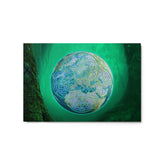 A 16" x 20" glossy metal print of the Deep Forest iteration of the Reach Of The Spirit Celtic knot design. The Reach Of The Spirit Celtic knot symbolizes Mother Earth.