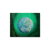 A 8" x 10" glossy metal print of the Deep Forest iteration of the Reach Of The Spirit Celtic knot design. The Reach Of The Spirit Celtic knot symbolizes Mother Earth.