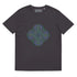 An anthracite Xigfireon graphic organic cotton t-shirt featuring the Living Colour iteration of the Reach Of The Spirit Celtic knot design. The Reach Of The Spirit Celtic knot represents our amazing Mother Earth.