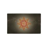 An 20 inch by 12 inch Xigfireon pillowcase featuring the Fire Colour iteration of the Morning Star Fire Celtic knot design, a symbol of the Sun.