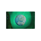 A 20 inch by 12 inch Xigfireon pillow case featuring the Deep Forest iteration of the Reach Of The Spirit Celtic knot design, a symbol representing Mother Earth.