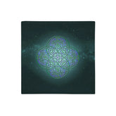 An 18 inch by 18 inch Xigfireon pillow case featuring the Living Colour iteration of the Reach Of The Spirit Celtic knot design, symbolizing Mother Earth.