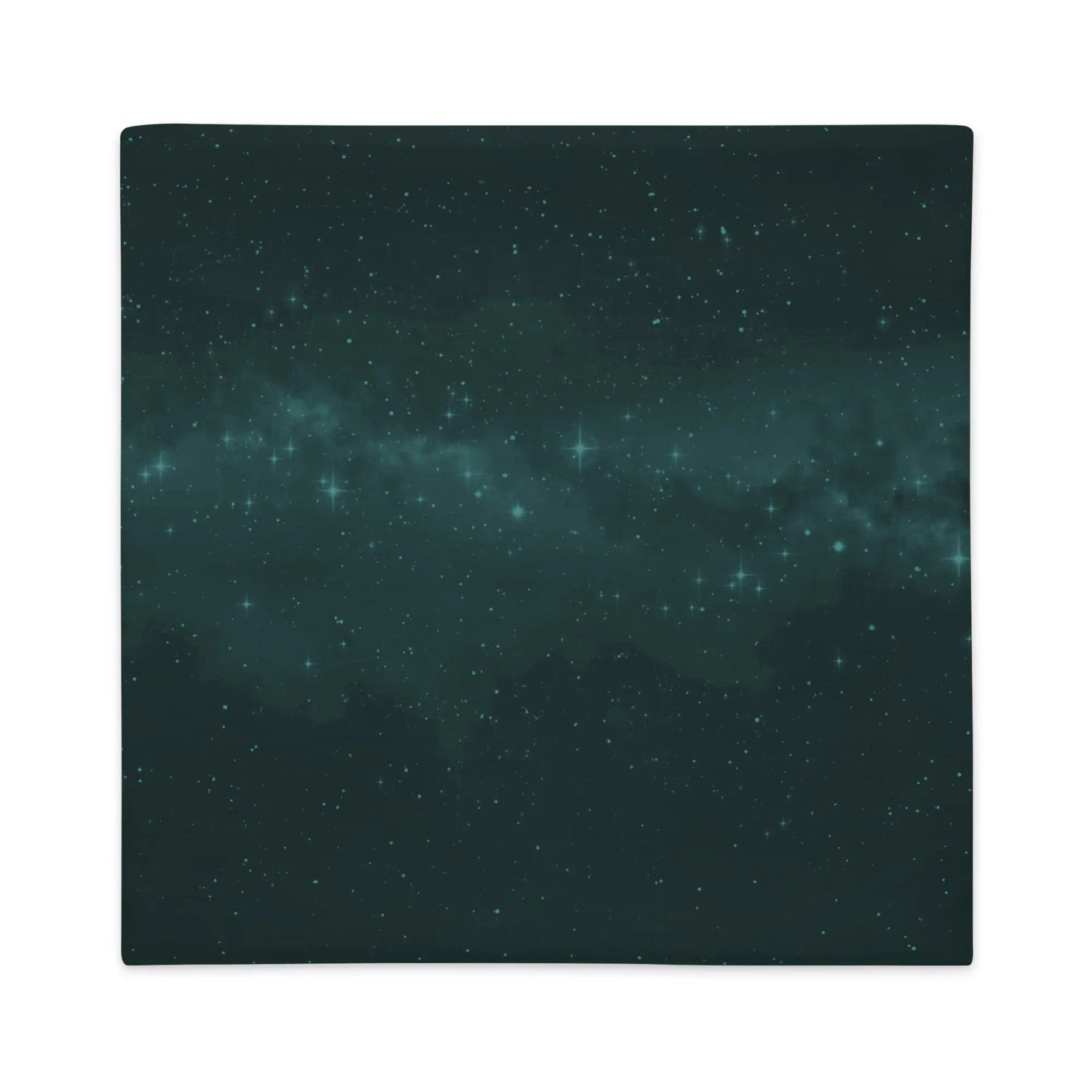 The back side of a 22 inch by 22 inch Xigfireon pillow case featuring the Sacred Planet iteration of the Reach Of The Spirit Celtic knot design.