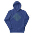 A team royal blue Xigfireon graphic hoodie featuring the Living Colour iteration of the Reach Of The Spirit Celtic knot design. The Reach Of The Spirit Celtic knot symbolizes our wonderful Mother Earth.