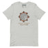 Xigfireon Solar Eclipse August 12, 2026 commemorative t-shirt in athletic heather grey featuring the Morning Star Fire Eclipsed Celtic knot design with original hand-drawn eclipse-inspired artwork and text that reads &