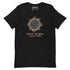 Xigfireon Solar Eclipse August 12, 2026 commemorative t-shirt in black featuring the Morning Star Fire Eclipsed Celtic knot design with original hand-drawn eclipse-inspired artwork and text that reads &