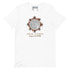 Xigfireon Solar Eclipse August 12, 2026 commemorative t-shirt in white featuring the Morning Star Fire Eclipsed Celtic knot design with original hand-drawn eclipse-inspired artwork and text that reads &