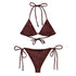 Celtic knot string bikini by Xigfireon featuring the Midnight Red Cosmos patterned series of the `Morning Star Fire` design.