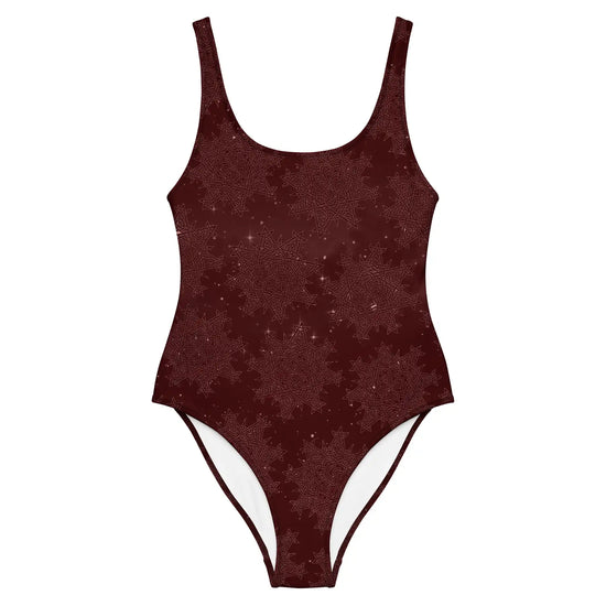 Celtic knot swimsuit by Xigfireon featuring the Midnight Red Cosmos patterned series of the `Morning Star Fire` design.