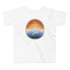 A white Xigfireon toddler graphic t-shirt featuring the Derivation II Celtic knot merger design symbolizing the Sun and the Earth in their cosmic dance.