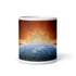 An 11oz Xigfireon white glossy graphic mug featuring the Derivation II Celtic knots merger design.