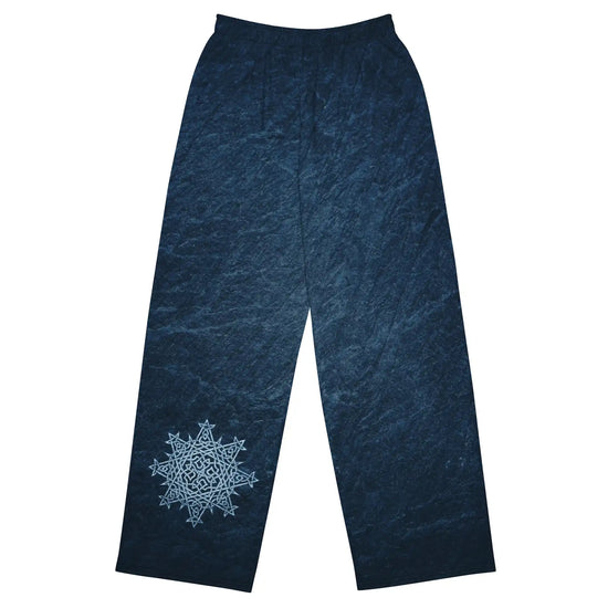 Celtic knot pants by Xigfireon featuring the Blue Slate iteration of the `Morning Star Fire` Celtic knot design.