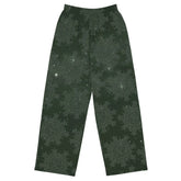 Celtic knot pants by Xigfireon featuring the Midnight Green Cosmos patterned series of the `Morning Star Fire` design.
