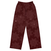 Celtic knot pants by Xigfireon featuring the Midnight Red Cosmos patterned series of the `Morning Star Fire` design.