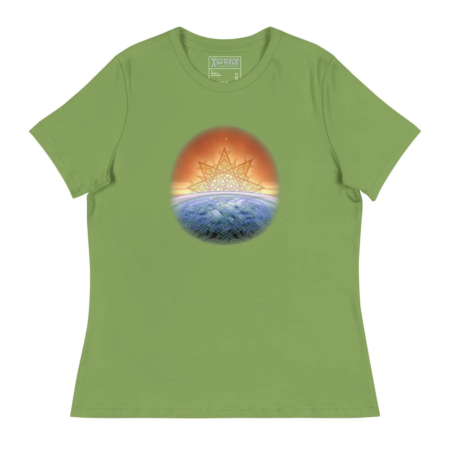 A leaf green Xigfireon woman&