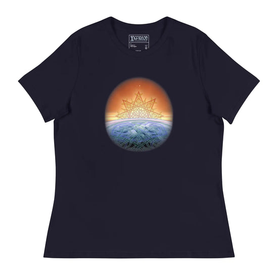 A navy blue Xigfireon woman&