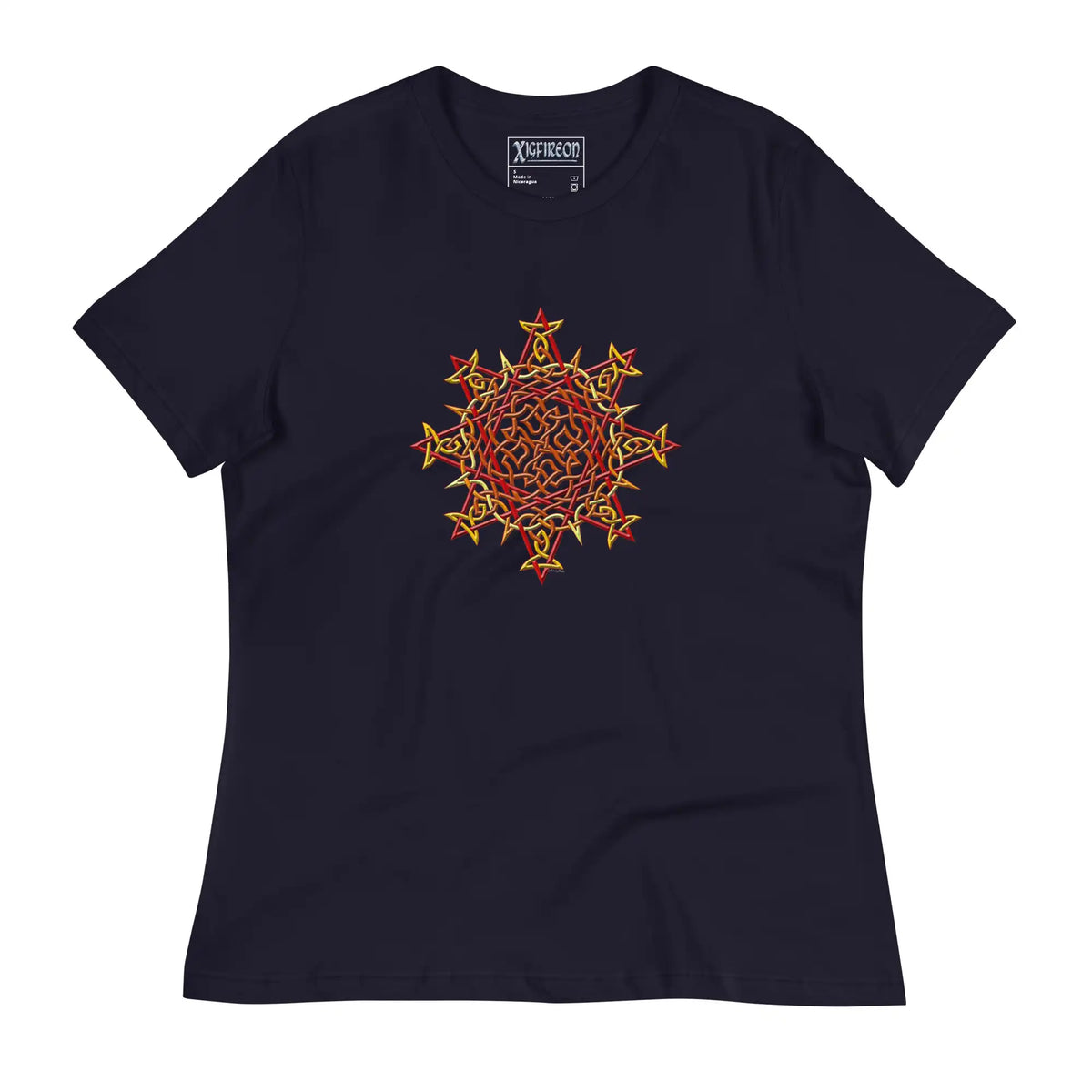 A navy blue Xigfireon woman&