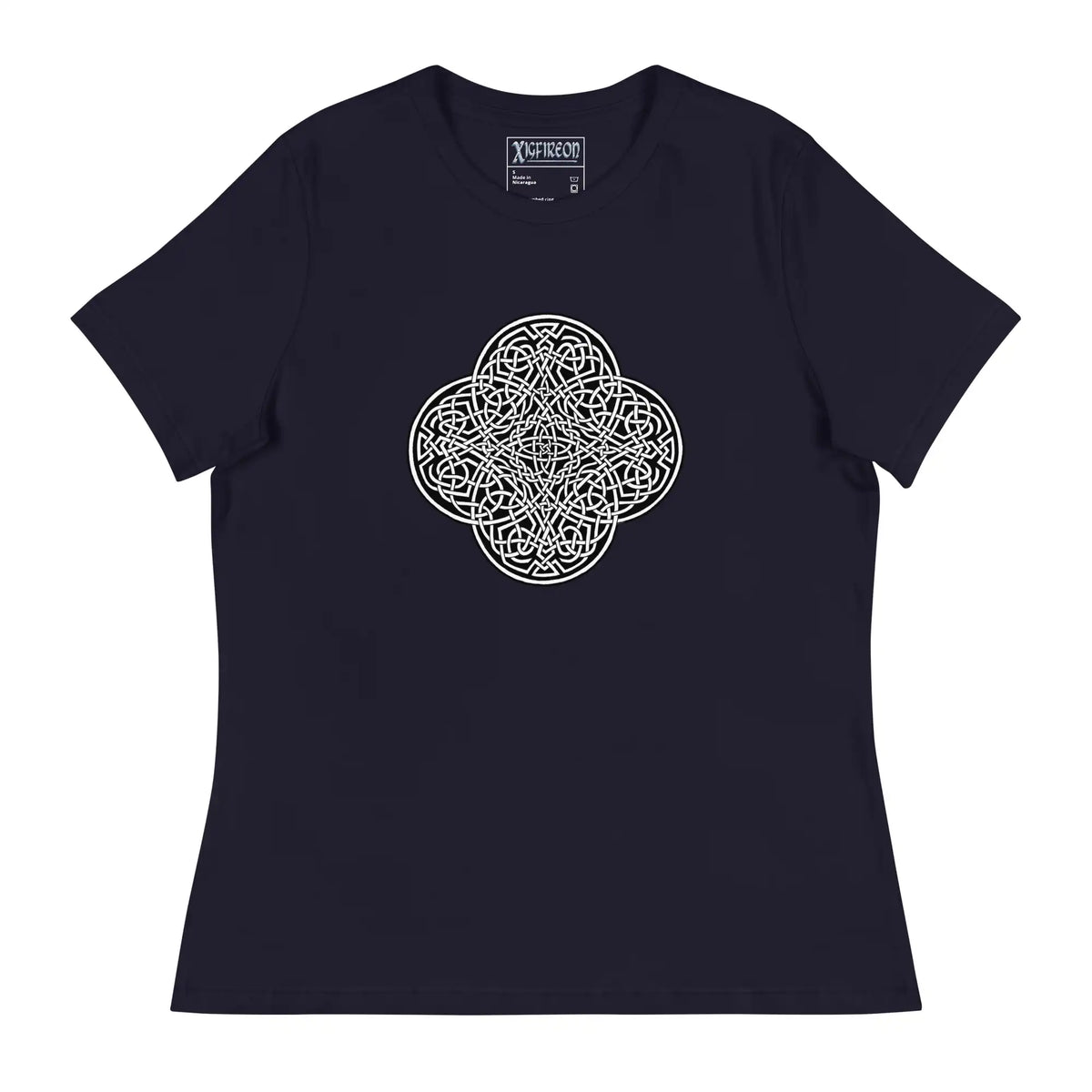 A navy blue Xigfireon woman&