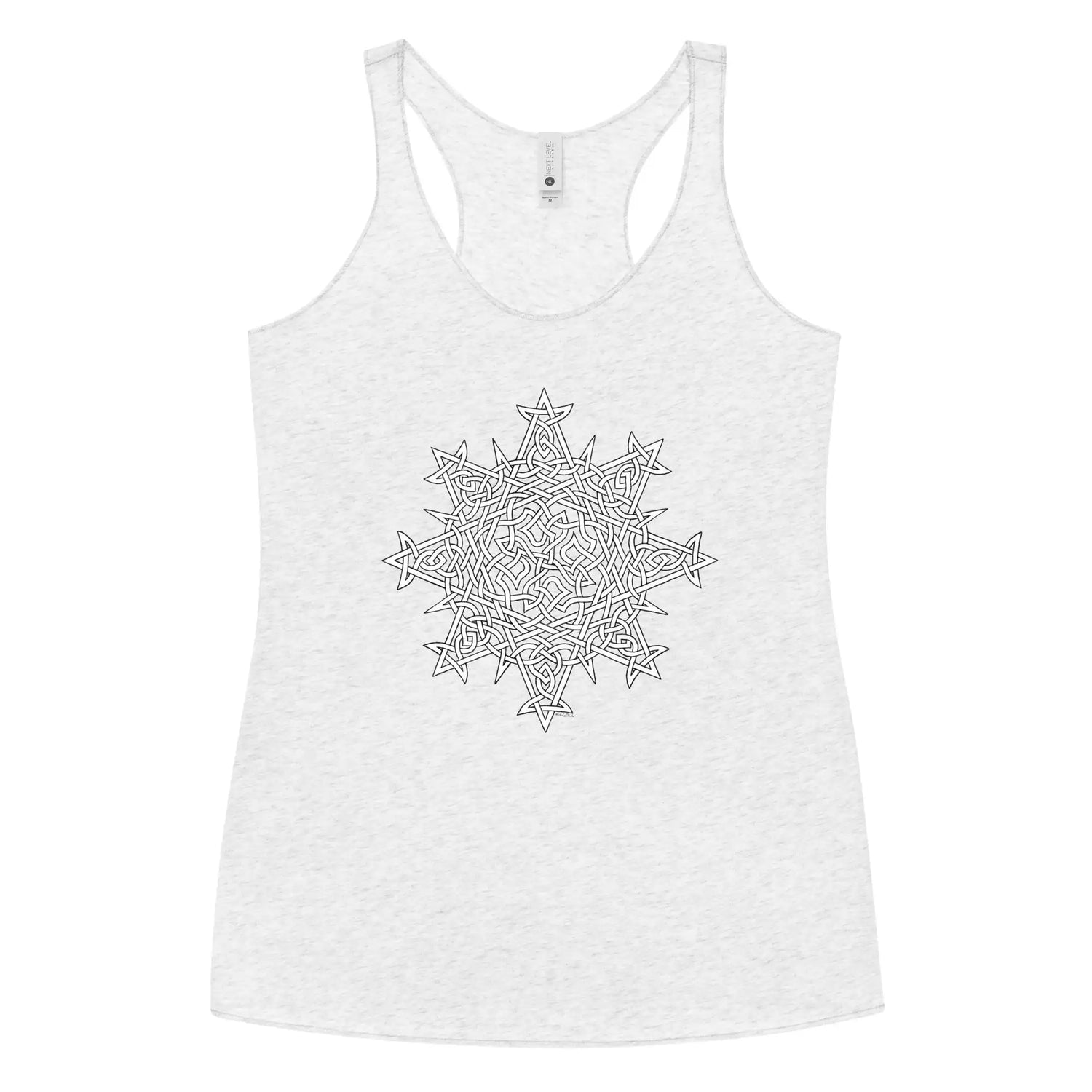 A heather white Xigfireon graphic women&