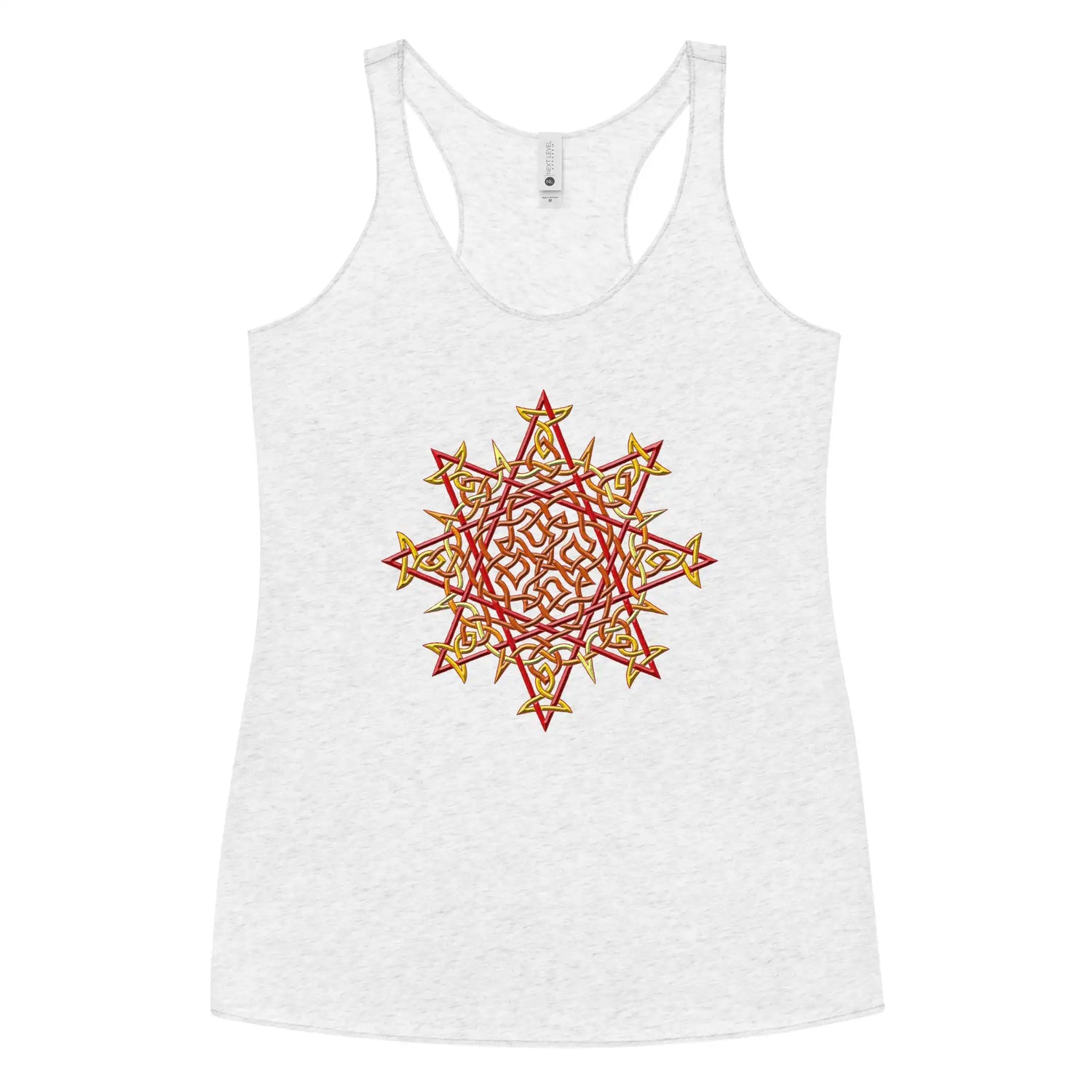 A heather white Xigfireon graphic women&