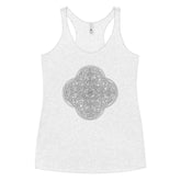 A heather white Xigfireon graphic women&