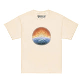 A natural Xigfireon kids graphic t-shirt featuring the `Derivation II` Celtic knot merger design symbolizing the Sun and the Earth in their cosmic dance.