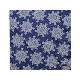 A medium Xigfireon bandana adorned with the Navy Blue and White patterned series of the `Morning Star Fire` Celtic knot design.