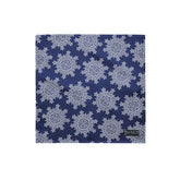 A small Xigfireon bandana adorned with the Navy Blue and White patterned series of the `Morning Star Fire` Celtic knot design.