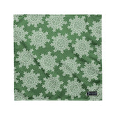 A medium Xigfireon bandana adorned with the Olive Green and White patterned series of the `Morning Star Fire` Celtic knot design.
