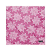 A medium Xigfireon bandana adorned with the Pink and White patterned series of the `Morning Star Fire` Celtic knot design.