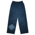The front side of a pair of Xigfireon graphic wide leg pants featuring the Blue Slate iteration of the `Reach Of The Spirit` Celtic knot design.